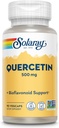 SOLARAY Quercetin 500 mg, soutient le sinus, la fonction respiratoire, immunitaire et normale, les niveaux d'acides uriques sains, 90 VegCaps