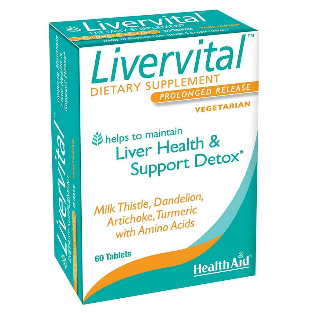 HealthAid LiverVital – Une fois par jour soutien du foie à base de plantes avec le chardon, le dandelion, le curcuma et l'artichaut Plus méthionine, le choline et l'inositol
