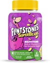 Flitstones Vitamines SuperBeans,Kids Multivitamine avec un soutien immunitaire avec des vitamines A,D,Iodine et zinc pour soutenir la croissance saine,Fruits aromatisés,Végétarien,Jelly Bean Chews,90 Compte(Emballage peut varier)