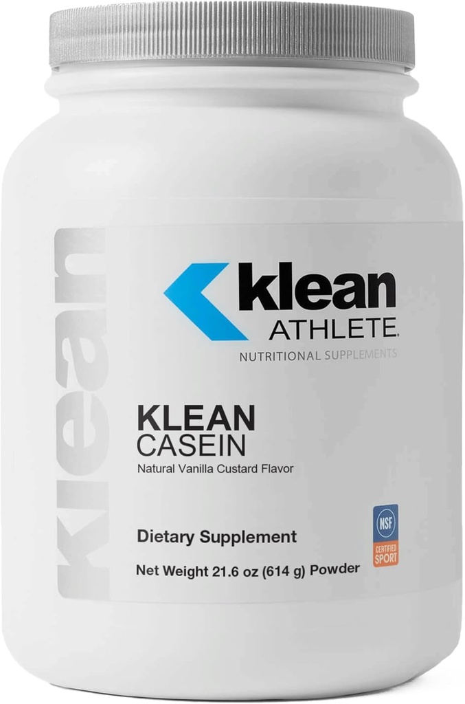 Klean Athlète , Klean Casein Protein , conçu pour aider à la récupération et réduire la décomposition musculaire.* , NSF certifié pour le sport , 21.6 Ounces , Vanille naturelle Custard Flavor