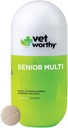 Vet Worthy Senior Multivitamin Chewable pour chiens - Antioxydants et soutien nutritionnel - Soutien quotidien - Vitamines essentielles, minéraux et enzymes- Saveur de foie Chewable pour chiens - 60 comprimés