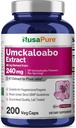 NusaPure Umckaloabo 4:1 Extrait, 60 mg équivalent à 240 mg Caps végétatifs 200 Nombre (non OGM, végétalien)
