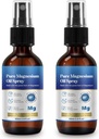 Pulvérisateur d'huile de magnésium 2 Fl Oz générique - Pure et biologique - Magnésium à haute concentration - Non-OGM, sans gluten - Facile à absorber - 2pc
