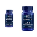 Prolongation de la durée de vie Élargissement Magnésium prolongé Soutien de santé et vitamine D3 5000 UI 125 mcg Bone, Cerveau et santé immunitaire - 60 Capsules et 60 Softgels