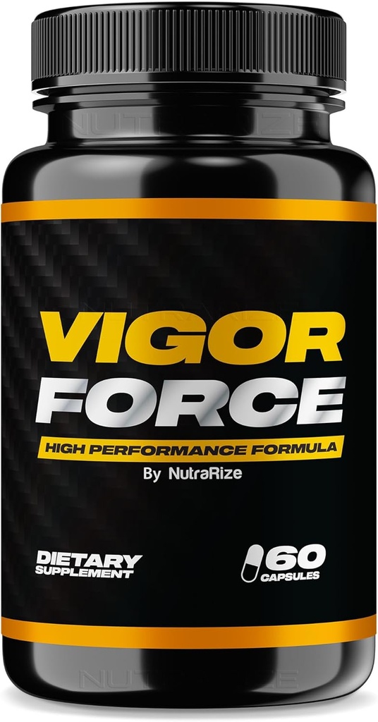 NutraRize Vigor Force pour les hommes, Capsules Homme haute performance, Tous les suppléments alimentaires naturels pour la santé et le bien-être général, pilules officielles 50 examen (60 capsules)