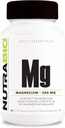 NutraBio Magnésium Supplément, Magnésium Glycinate pour le sommeil, Biglycinate, D-Magnésium Malate, Muscle & Nerve Support, pour les hommes et les femmes, 120 Capsules végétales
