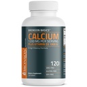 Bronson Calcium 1200mg par portion plus vitamine D3 1000 UI haute puissance formule, non-OGM, 120 comprimés