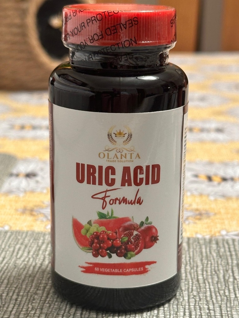 Formule de nettoyage de l'acide URIC - Retenue d'eau, Capsules d'évacuation de l'eau, Pilules diurétiques pour la rétention d'eau, Extrait de graines de céleri, Solution d'acide urique, Thistle de lait, Turmère - 1 bouteille 60 Capsules