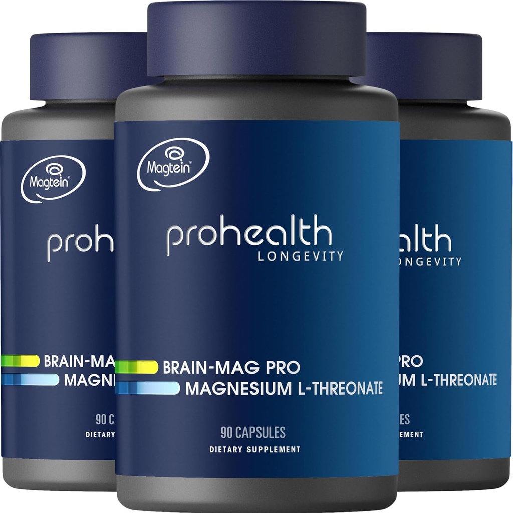 Supplément L-Thréonate de magnésium (Magtein), 90 capsules cliniquement soutenues pour la santé du cerveau