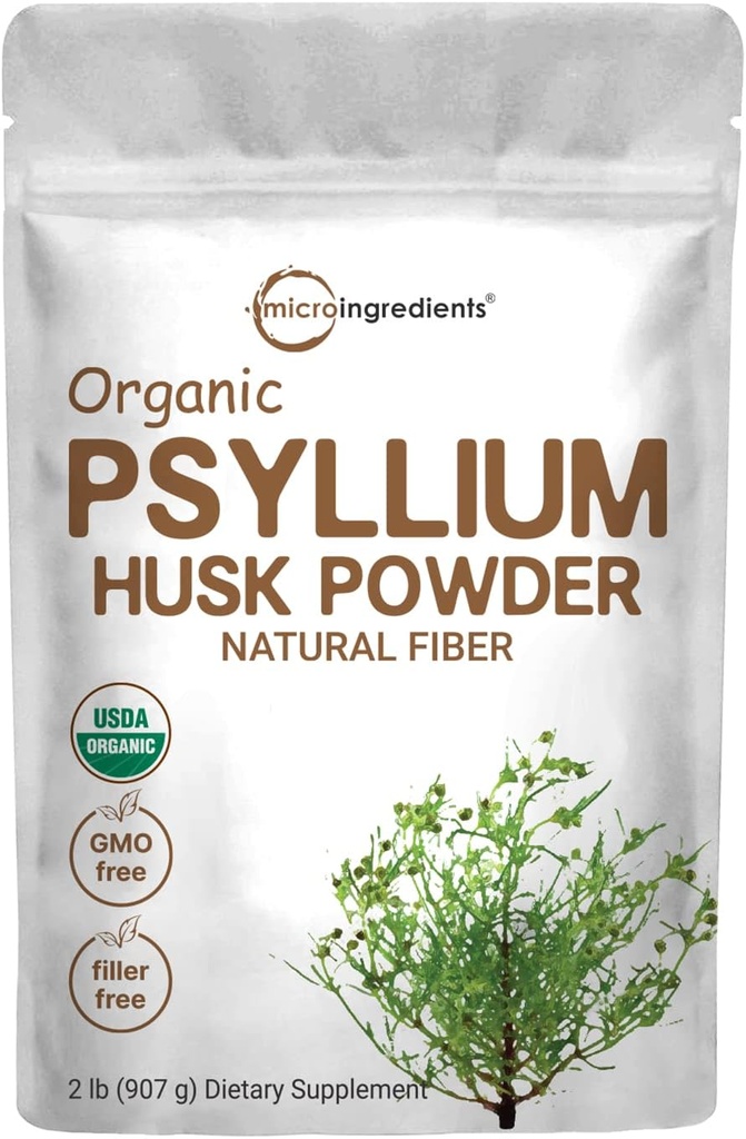 Micro-ingrédients Poudre de musc de Psyllium biologique, 2lbs (32oz)