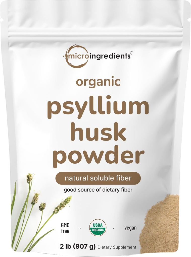 Micro-ingrédients Poudre de musc de Psyllium biologique, 2lbs (32oz)