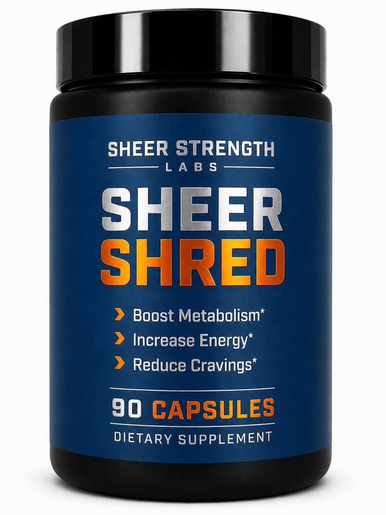Sheer Strength Labs Burner pour hommes - Dose cliniquement soutenue, formule la plus forte - Fabriqué aux États-Unis - Mélange Premium de Rauwolscine, L-Carnitine, Capsaicin. 30 Services