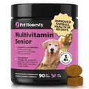 Multivitamine de chien senior - Vitamines essentielles de chien et suppléments - Glucosamine, Probiotiques, Oméga Huile de poisson pour chiens Santé et coeur- Chiens Vitamines Fournitures de santé (Victime 90 ct)
