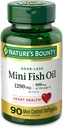 Natures Bounty Mini Huile de poisson, 1290mg, 900mg d'Oméga-3, 90 Softgels