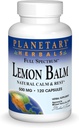 Planetary Herbals Lemon Baume Full Spectrum 500mg, Calme naturel et repos, 120 Capsules