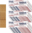 Weewooday 300 Pcs Petits pansements - Nez Bandages, Tissu, Adhésif, Flexible, Respirant - 0,34 x 1,6 En pouces