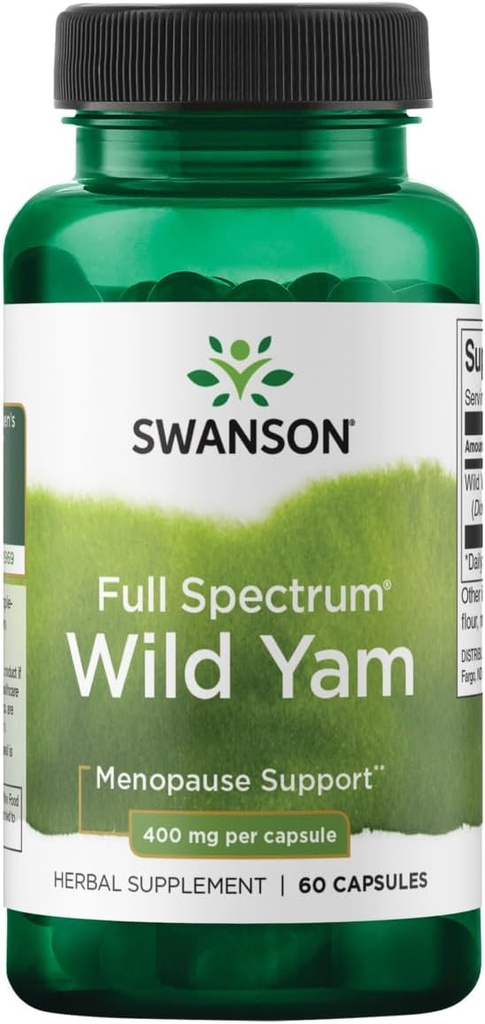 Swanson Full Spectrum Wild Yam 400 Milligrammes 60 Capsules