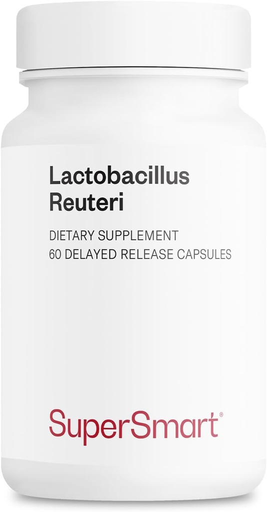 Supersmart - Lactobacillus Reuteri 5 Million CFU par jour - Supplément probiotique - Sans OGM et sans gluten - 60 gélules DR