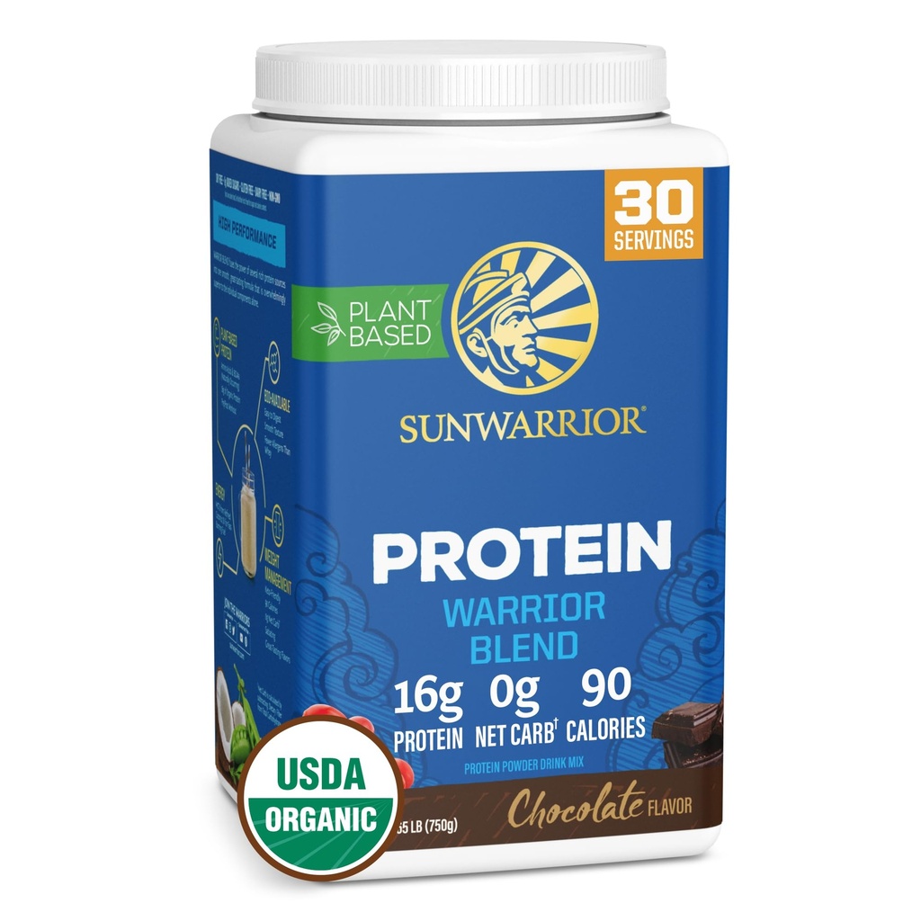 Poudre de protéines organiques à base de plantes , en poudre de protéines organiques végétalienne Chocolat aromatisé avec des acides aminés BCAA et des graines de chanvre Mélange de pois , sans OGM Soy et sans gluten (chocolat, 30 portions)
