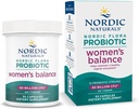 Nordic Naturals Nordic Flora Probiotic Women's Balance - 30 Capsules - 12 Probiotic Strains with 60 Billion Cultures - Intestinal Support, Vaginal Health - Vegan - 30 Servings