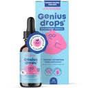 JoySpring Genius Drops Smartberry Vanilla , support de focalisation pour les enfants avec Ginkgo Biloba, racine de réglisse, extrait Gotu Kola, feuille de menthe poivrée , formule liquide ,1fl oz (30 portions)