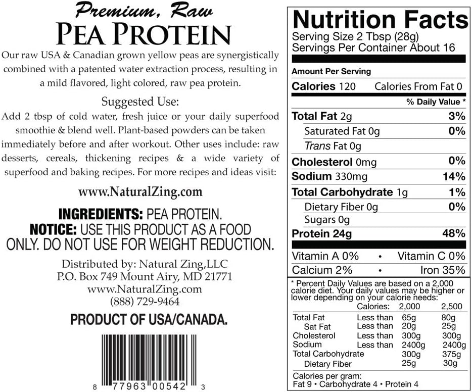 Fermented Pea Protein (Organic) 16 oz (16 Ounces, Unflavored)