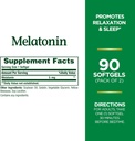 Nature's Bounty Melatonin, 100% Drug Free Sleep Aid, Dietary Supplement, Promotes Relaxation and Sleep Health, 5mg, 90 Softgels (Pack of 2)