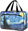 Naanle Pill Organizer Bag Travel Pill Bouteille Medicine Organizer Home Storage Sac de médicaments pour suppléments de vitamines, Van Gogh The Starry Night Sac de premiers soins vide pour le camping de voiture, 1.0 Compte