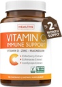 Vitamine C Supplément de soutien immunitaire - Immuni Boost Blend avec de la vitamine C et du zinc pour le soutien quotidien et saisonnier - Magnésium Zinc VIT C & D et complexe de défense à base de plantes (2 mois d'approvisionnement)