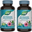 Nature's Way Echinacea Goldenseal - 900 mg Echinacea 7 Mélange d'herbes par portion de 2 capsules - Pour le soutien immunitaire* - Avec Cayenne Pepper, Gentian & Burdock - Sans gluten - 180 Capsules Vegan (paquet de 2)