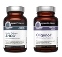 Qualité de vie Kinoko Platinum AHCC 750 mg et Oligonol Lychee Extract - pour le soutien immunitaire, le vieillissement en santé