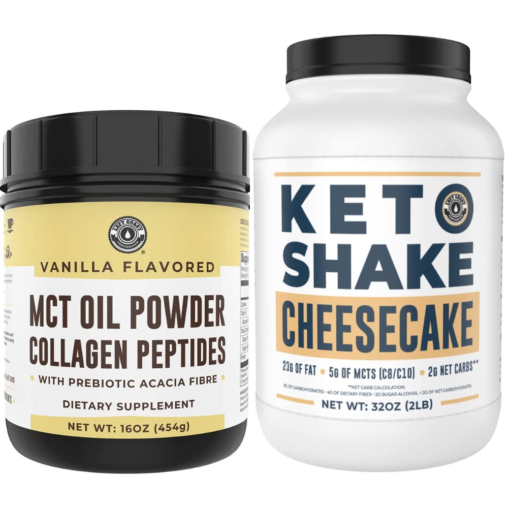 Left Coast Performance Keto MCT Powder + Collagen and Keto Cheesecake Meal Replacement