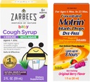 Motrin and Zarbee’s Essentials for Infants Infants' Concentrated Liquid Medicine Drops with Ibuprofen and Zarbee's Baby Coughⱡ Syrup + Immune with Organic Agave + Zinc
