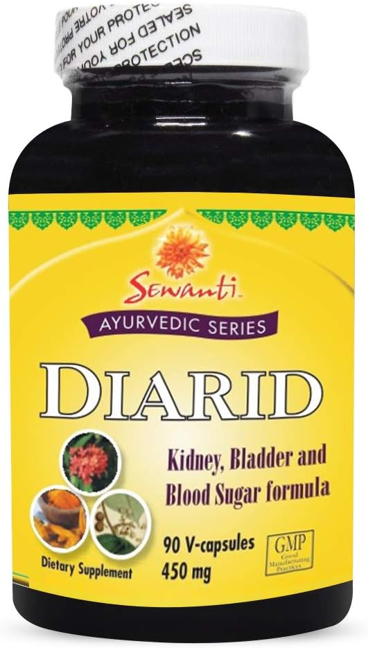 Sewanti Ayurvedic Series Diarid 90 V Capsules / 5: 1 Extract of Curcuma Longa, Salacia, Tree Turmeric, Indian Kino Tree