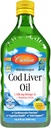 Carlson - Cod Liver Oil 1100 mg Omega-3s Plus Vitamins A & D3, Wild Caught Norwegian Arctic, Sustainably Sourced Nordic Fish Oil Liquid, Lemon, 500 mL (16.9 Fl Oz)