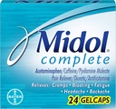 Midol Menstrl Glcap Taille 24s Midol Maximum Strength Menstrual Complete Pain Relief