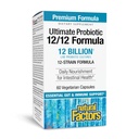 Facteurs naturels Ultime Probiotique 12/12 Formule - Supplément digestif de soutien de la santé avec probiotiques - Supplément immunitaire et de soutien de la santé Gut - 60 Capsules végétariennes (60 portions)