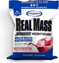 Gaspari Nutrition Real Mass: Advanced Weight Gainer, Protein and Complex Carb Blend, 50g Protein, 16g EAAs, Gluten-Free, 12 lbs (Strawberry Milkshake)