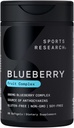 Recherche sportive Capsules de bleuets - Fabriquées à partir de bleuets biologiques avec huile d'olive extra vierge biologique - Sans OGM et sans gluten - 60 softgels liquides