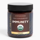 Bio 8 Champignon Immunity Powder, Non-OGM - Turkey Tail, Chaga, Cordyceps, Shiitake, Reishi, Maitake, Lion's Mane, et Mesima - Supplément de Champignon végétalien dans un pot en verre refermable