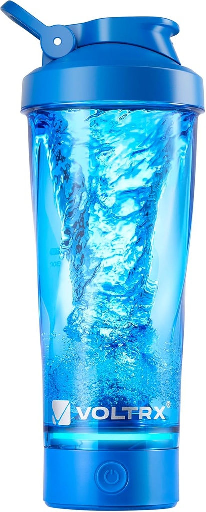 Bouteille de shaker électrique VOLTRX Premium, faite avec du tritan - BPA Free - 24 oz Vortex Portable Mixer C/USB C tasses de shaker rechargeables pour les shakes protéiques