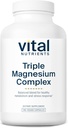 Nutriments vitaux Supplément triple Magnésium complexe de Végétalien Magnésium Glycinate, Malate et Oxide 250mg.