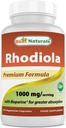 Meilleurs Naturals Rhodiola avec Bioperine 1000mg Servir - 120 Capsules de Veggie