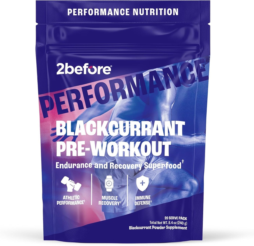 2avant Blackcurrant I Tous les Vegan pré entraînement naturel, sans caféine I énergie propre, endurance, récupération I pré entraînement femmes et hommes I 20 portions Pouch I Informed Sports Certifié