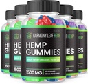 (5 Pack) Gommies de feuilles d'harmonie - Gommies de chanvre d'harmonie Formule de force avancée, Gommy de chanvre d'harmonie 25mg par Gommy Harmony Gommy 1500mg par supplément de bouteille (300 Gommy)