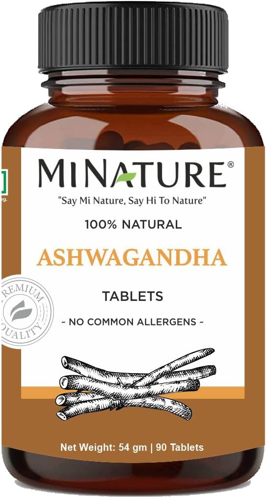 Comprimés Ashwagandha- 90 comprimés, 1000 mg par mi Nature