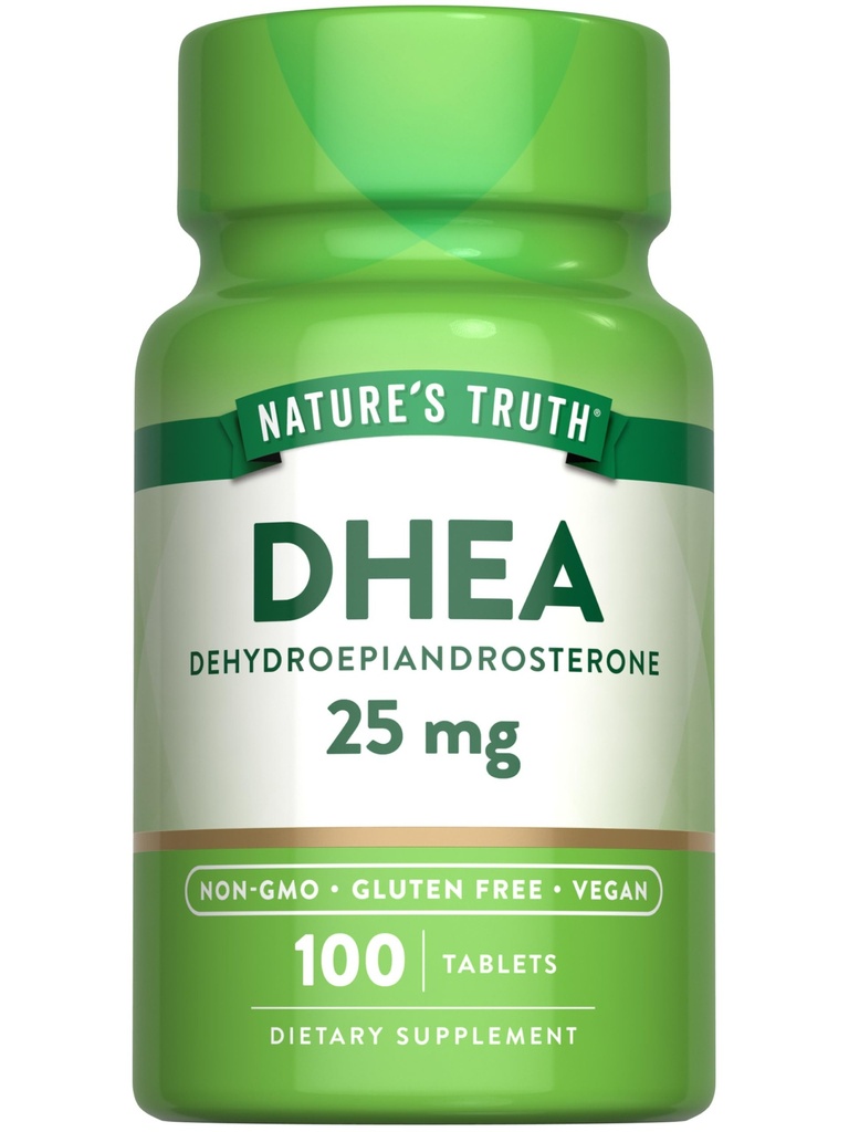 Nature's Truth DHEA 25mg Tablets | 100 Count | Vegan, Non-GMO & Gluten Free Supplement