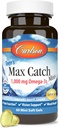 Carlson - Max Catch Minis, 1000 mg Oméga-3s, Santé du cerveau, Soutien de la vision, Santé de l'humeur, 60 Softgels