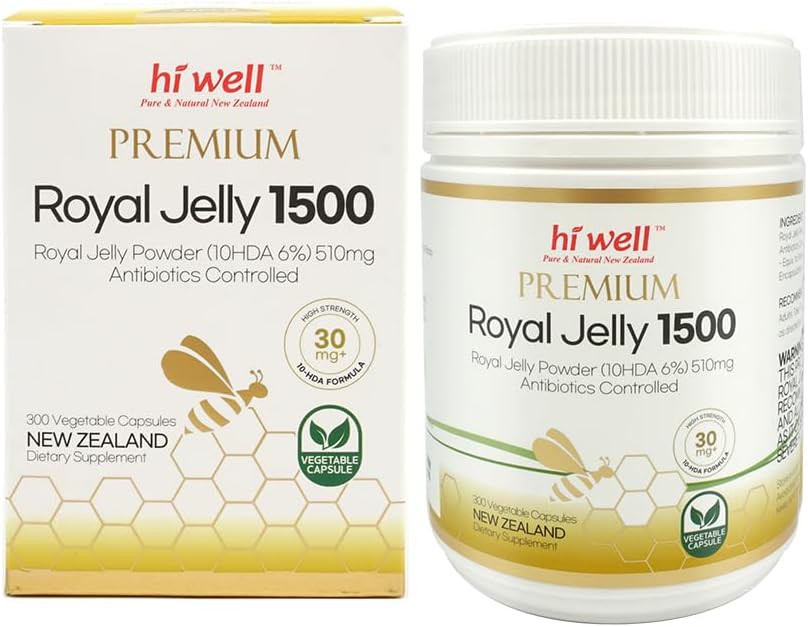 Hi Well Premium Royal Jelly 1500 300VegeCapsules