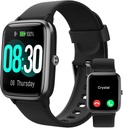 Smart Watch GRV pour les téléphones iOS et Android (Réponse/Faites des appels), Montres pour hommes Femmes IP68 Imperméable Smartwatch Fitness Tracker Watch avec fréquence cardiaque / moniteur de sommeil Étapes compteur de calories (noir)